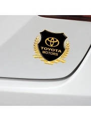 Металлическая эмблема на автомобиль "Toyota"самоклеящаяся